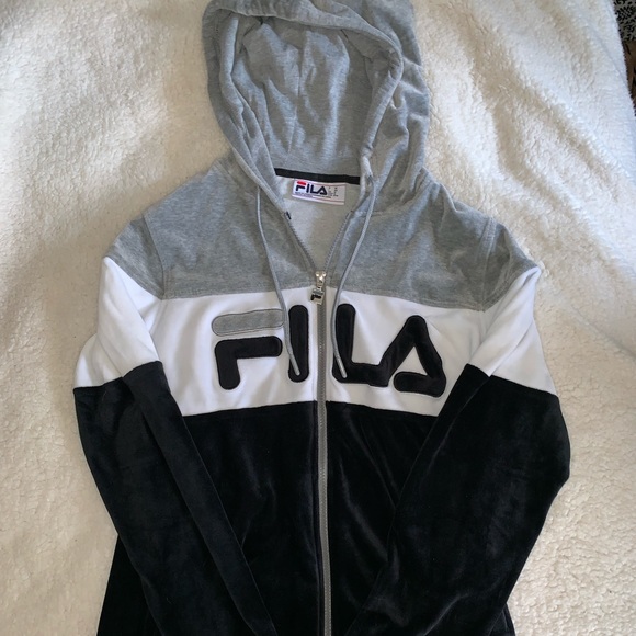 Fila Color Block Velour Tracksuit - Picture 2 of 6